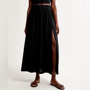 Abercrombie & Fitch • Linen Blend High Slit Maxi Skirt